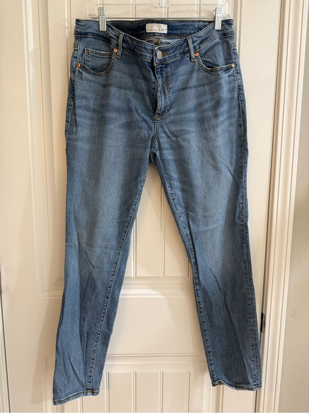 LOFT Straight-Leg Blue Denim Jeans